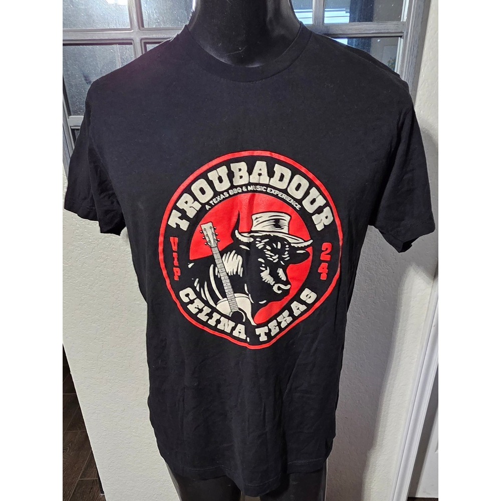 Troubadour Festival 2024 Celina Texas VIP BBQ Music T-Shirt Tultex Large Black